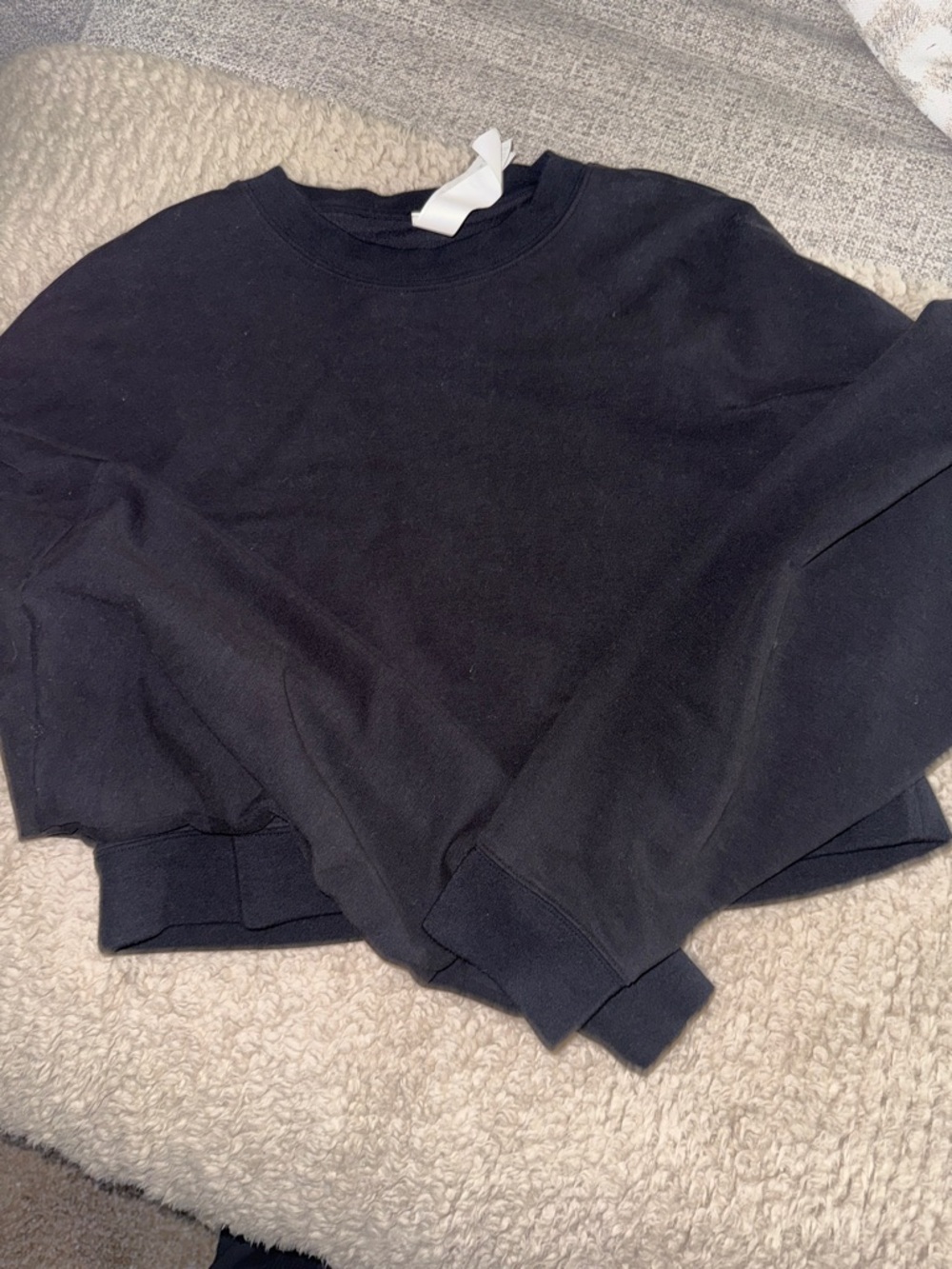 ALO Yoga Black Crewneck Sweatshirt